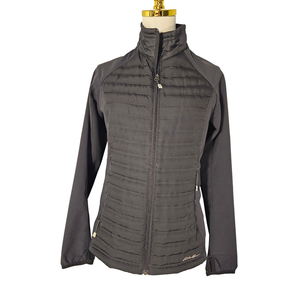 Eddie Bauer First Ascent Igniter Hybrid Down Jacket‎ Womens M Black Softshell